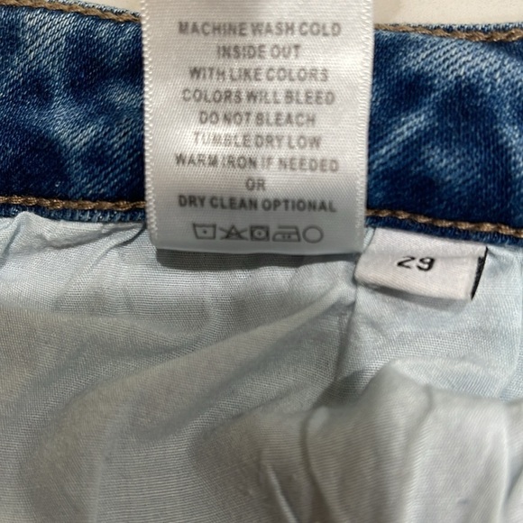 VERVET Los Angeles Stretch High Waisted Straight Leg Distressed Jeans SZ 29 - Picture 5 of 5